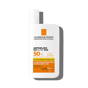 کرم ضد آفتاب فلویید بی رنگ لاروش پوزای با اس پی اف 50+ مدل آنتلیوس یووی مون 400 La Roche Posay Anthelios UVMune 400 Invisible Fluid SPF50+ Sun Cream