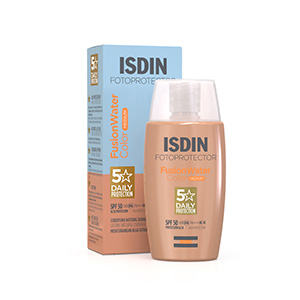 ضد آفتاب فیوژن واتر رنگی ایزدین مدیومIsdin Fotoprotector Fusion Water color medium SPF 50