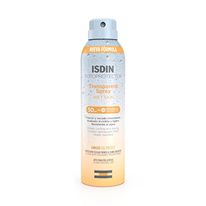 اسپری ضد آفتاب بدن Transparent ایزدینISDIN TRANSPARENT SPRAY WET SKIN SPF50
